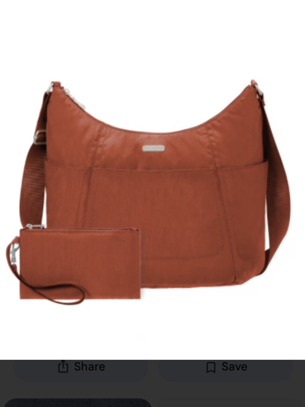 SPOTLESS & LIKE NEW! BAGGALLINI HOBO CROSSBODY SHOULDER BAG & WRISTLET TRAVEL